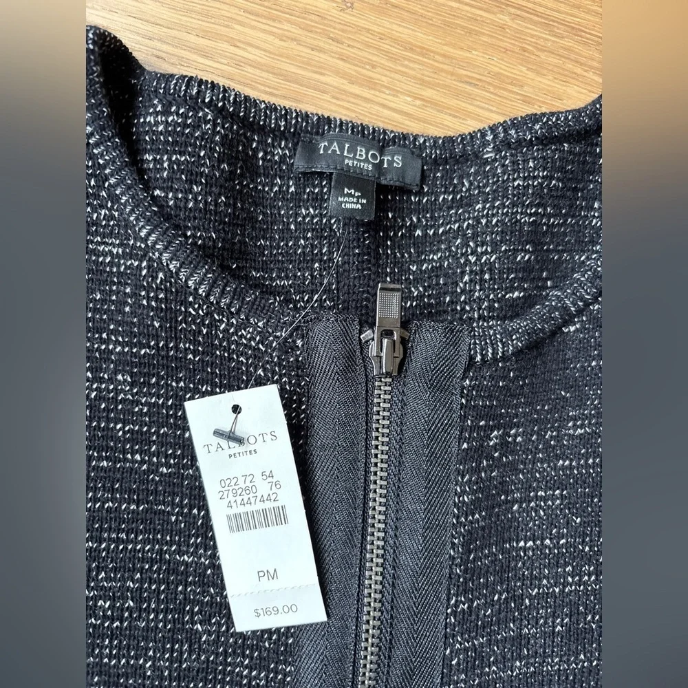 NWT Talbots long zip up cardigan MP - Picture 4 of 5